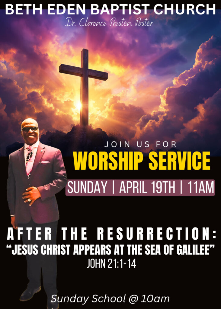 orange and black bold resurrection sunday poster